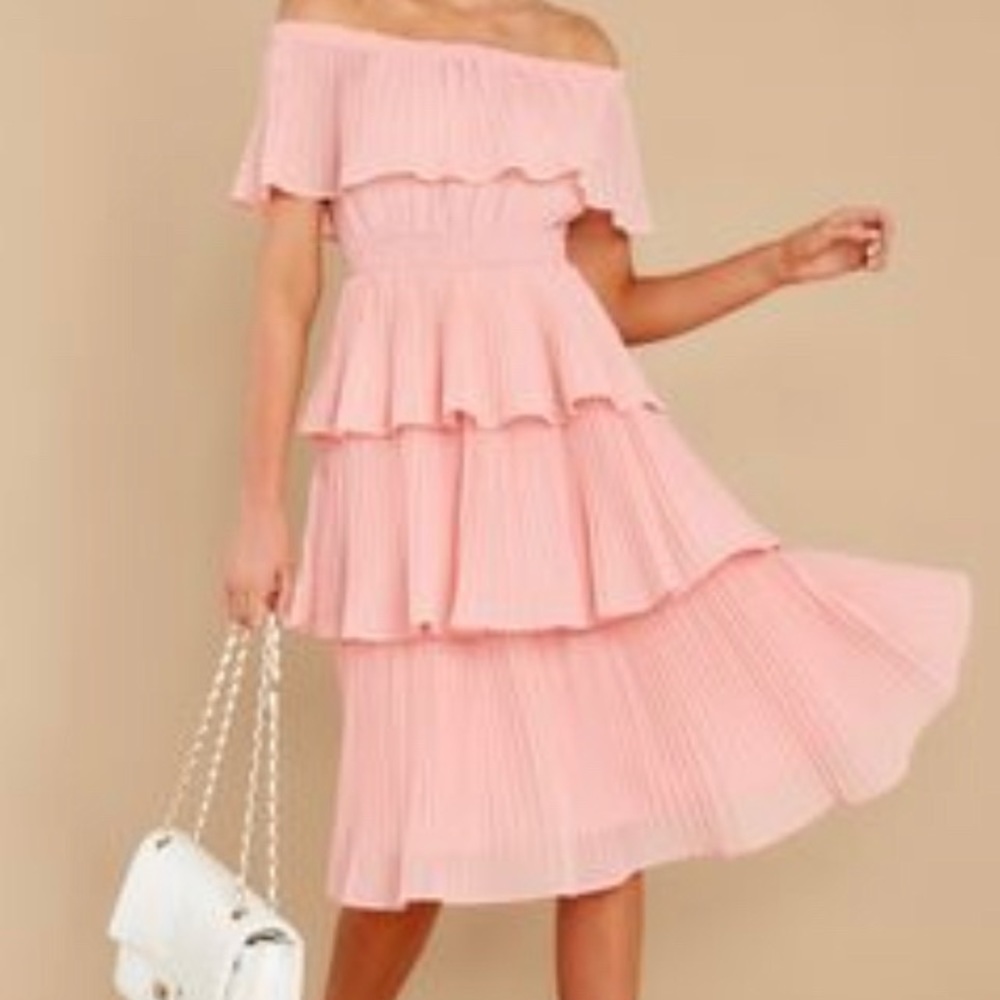 NWT Women’s Soft Peach Midi Dress Size M